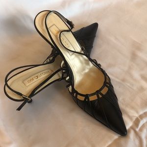 Sergio Rossi Black summer slings